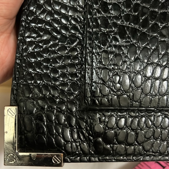 The Kooples Emily Croc Embossed Leather Bag - Picture 3 of 7